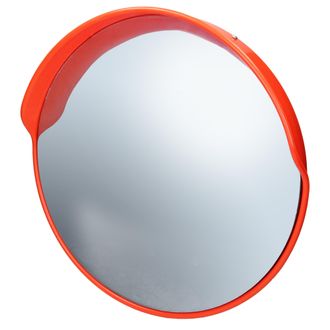 ECD Germany Espejo De Tr&aacute;fico &Oslash; 60 Cm Con Soporte Giratorio Rojo Irrompible Retrovisor De Seguridad Resistente A La Intemperie Reflejo De Vigilancia Panor&aacute;mico Es