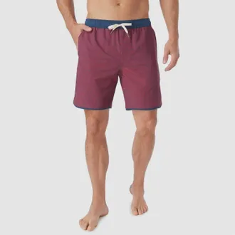 Fair Harbor The Anchor Short - 8 In Nautical Red Wavy Geo