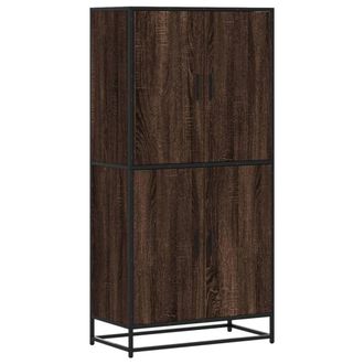 vidaXL Vidaxl - Aparador Alto Madera De Ingenier&iacute;a Marr&oacute;n Roble 68x35x139 Cm