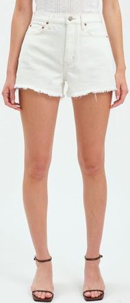 Daze Troublemaker Fray Hem Shorts in Vanilla at Nordstrom, Size 24