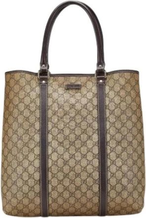 Gucci Pre-owned Plastic Tote Bag - Dames - Vintage Shopper - Beige - ONE Size - Vintage