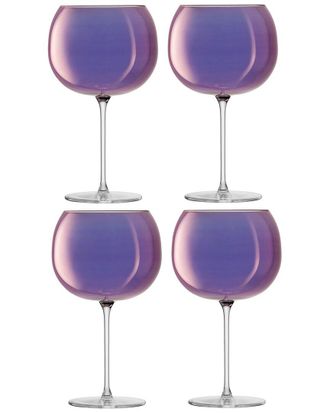 LSA International Lsa International Set Of 4 Aurora Balloon Glass