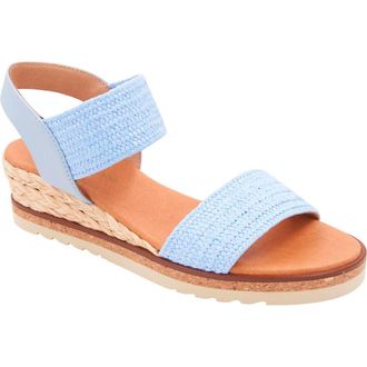 Andr&eacute; Assous Neveah Featherweight Wedge Sandal in Sky Blue at Nordstrom Rack, Size 10
