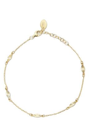 Argento Vivo Diamond Cut Station Bracelet in Gold at Nordstrom