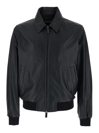 Men's Emporio Armani Leather Jackets - up to −60% | Stylight