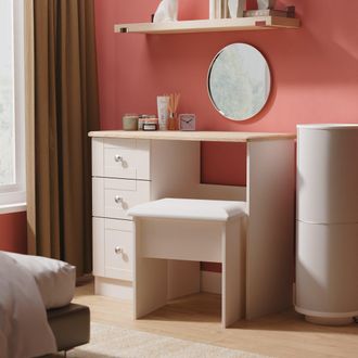 Welcome Furniture Tutbury Ready Assembled Vanity in Kashmir Ash & Bardolino Oak - Welcome Furniture | TJ Hughes