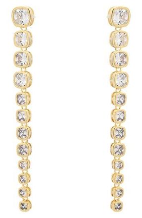Eye Candy Los Angeles Colette Cubic Zirconia Drop Earrings in Gold at Nordstrom Rack