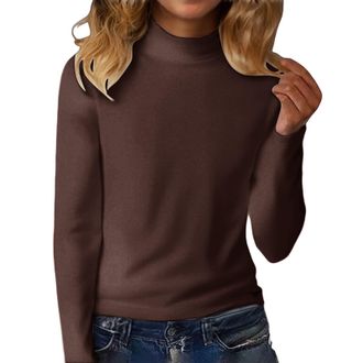 Generic velvet tops for women, Jumpers for Women UK Winter Lightweight Sweater Soft Comfortable Long Sleeves Plain Pullover Solid Color Casual V Neck Tops Clo