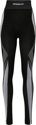 Misbhv Performa logo-embellished leggings - women - Elastane/Polyamide/Polyester - XS/S - Black