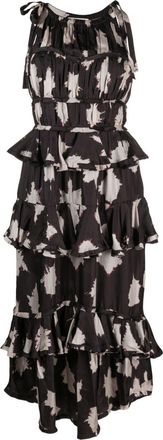 Ulla Johnson Serafina floral silk gown - women - Silk - 8 - Black