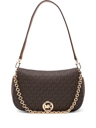 Michael Kors Nolita shoulder bag - women - Canvas/Polyester/Polyurethane - One Size - Brown