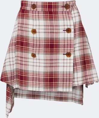 Vivienne Westwood Minigonna Marta in cr&ecirc;pe tartan