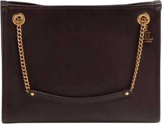 Ralph Lauren Tassen, Dames, Bruin, ONE Size, Leer, Bradley Medium Schoudertas