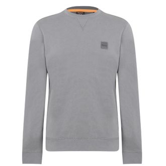 HUGO BOSS Heren Westart Premium Katoenen Sweatshirt met Crew Hals (Houtskool)