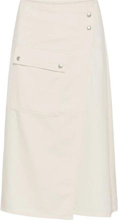 Inwear Dilysiw Rok - Dames - Midirokken - Beige - XS - Katoen - Rokken