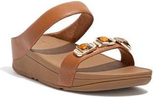 FitFlop Fino Crystal Wedge Slide Sandal in Light Tan at Nordstrom Rack, Size 11