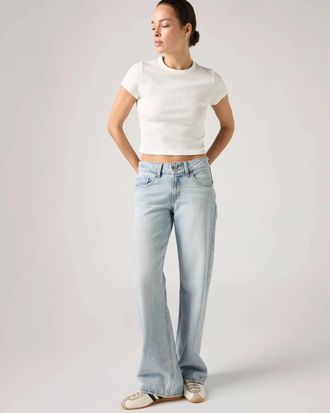 Levi's Superlow Jeans Womens Blue Light Wash Straight Leg Loose Fit GBO3999