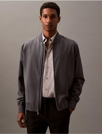 Calvin Klein Mens Cotton Stretch Slim Button-Down Shirt - Grey - XS