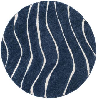 Safavieh Alfombra azul oscuro/crema 122 x 122 cm