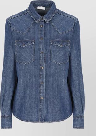 PESERICO denim long-sleeve shirt
