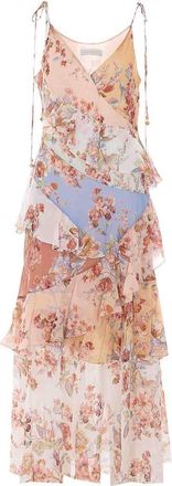 Zimmermann Spiliced Print Awaen Frilled Dress