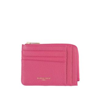 Pourchet Accessoires, Dames, Roze, ONE Size, Leer, Platte Kaarthouder