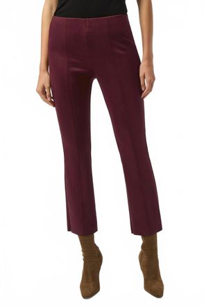 Joseph Ribkoff Womens Scuba Suede Flared Pants In Merlot