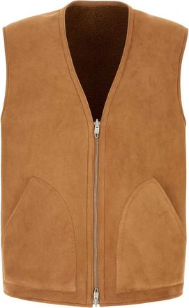 Umit Benan Camel Shearling Vest