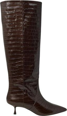 Stuart Weitzman Naomi 50 Laarzen - Dames - Hoge Laarzen - Bruin - 40 EU - Leer - Schoenen