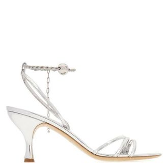 Ferragamo Denise Ankle Chain Sandals, Size 6