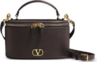 Valentino Garavani VLogo Signature Mini Vanity Bag In Grainy Calfskin