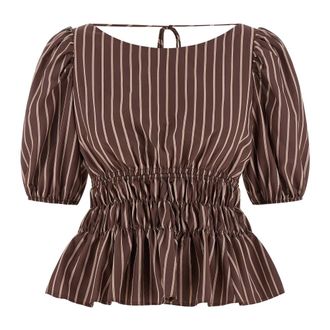 Pinko Jeanette Top - female - PINKO - Blouses - Brown - S - Blouses & Shirts