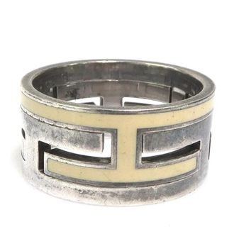 Herm&egrave;s Silver Cream Silver 925 Band Ring (Pre-Owned)