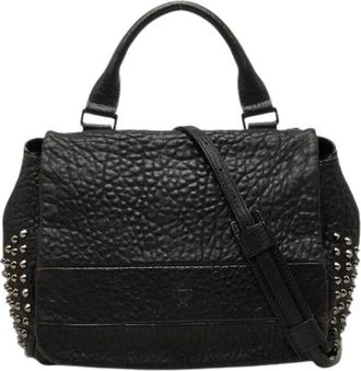 MCM Pre-owned Borsa 2way con Borchie in Pelle - - Pre-owned - Donna - Nero - ONE SIZE