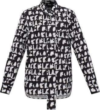 Comme Des Gar&ccedil;ons Monogram Shirt - Heren - Casual Overhemden - Zwart - M - Katoen - Overhemden