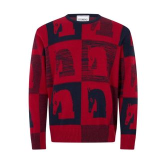 Iceberg Maglione Girocollo - - Knitwear - Uomo - Rosso - L