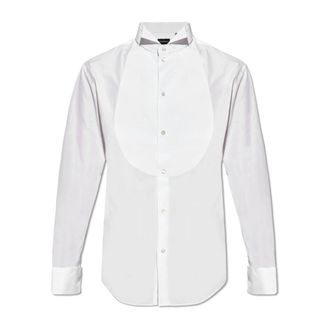 Emporio Armani Katoenen Overhemd - Heren - Zakelijke Overhemden - Wit - S - Katoen - Overhemden