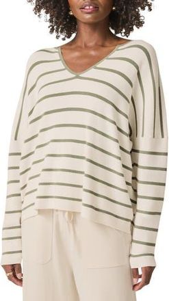 Splendid Veronica Stripe Sweater in Moonstone/Soft Vob at Nordstrom Rack, Size Medium