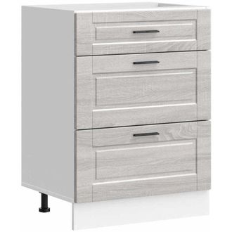 vidaXL Vidaxl - Mueble Bajo De Cocina Porto Gris Sonoma Madera Reconstituida