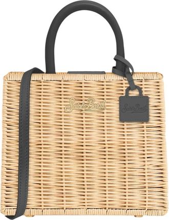 MC2 Saint Barth Structured Rectangular Handbag with Smooth Rounded Handles