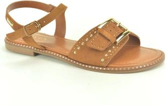 Scapa Schoenen, Dames, Bruin, 38 EU, Su&egrave;de, Cognac su&egrave;de Sand.+ studs
