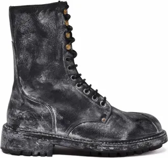 Dolce & Gabbana Schoenen, Heren, Zwart, 41 EU, Leer, Anfibio Veterlaarzen