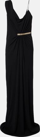 Tom Ford Draped gathered cr&ecirc;pe jersey gown