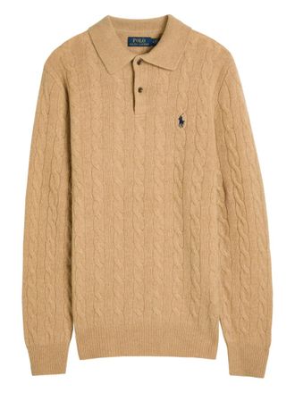 Polo Ralph Lauren cable-knit polo sweater - Neutrals
