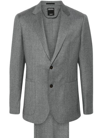 Ermenegildo Zegna wool suit - men - Polyester/Merino - 48 - Grey