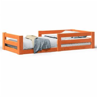 Berkfield Home Bed Frame without Mattress Wax Brown 100x200 cm Solid Wood Pine