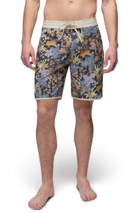Prana 8-Inch Board Shorts in Black Summer Nights at Nordstrom, Size 32