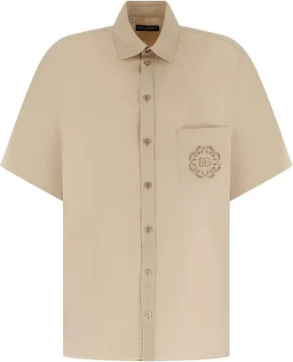 Dolce & Gabbana Camicie a maniche corte - - Shirts - Uomo - Beige - M