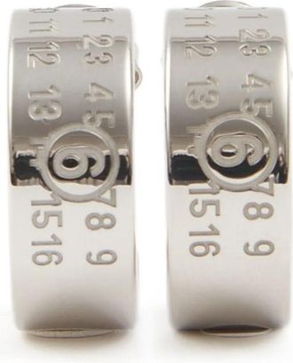 Maison Margiela Numeric Engraved Hoop Earrings