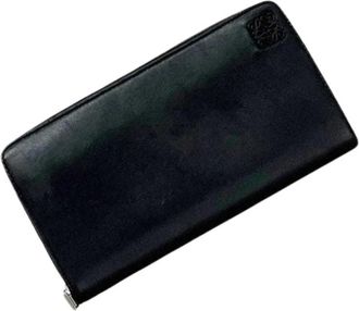 Loewe Vintage, unisex, Zwart, ONE Size, Leer, Pre-owned Leren Portemonnee
